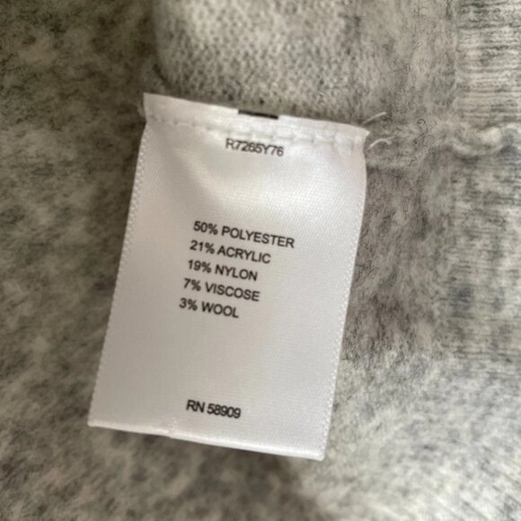 A Loves A Womens Heather Gray V-Neck Contrast Stitching Classic Sweater Size M - Picture 4 of 9